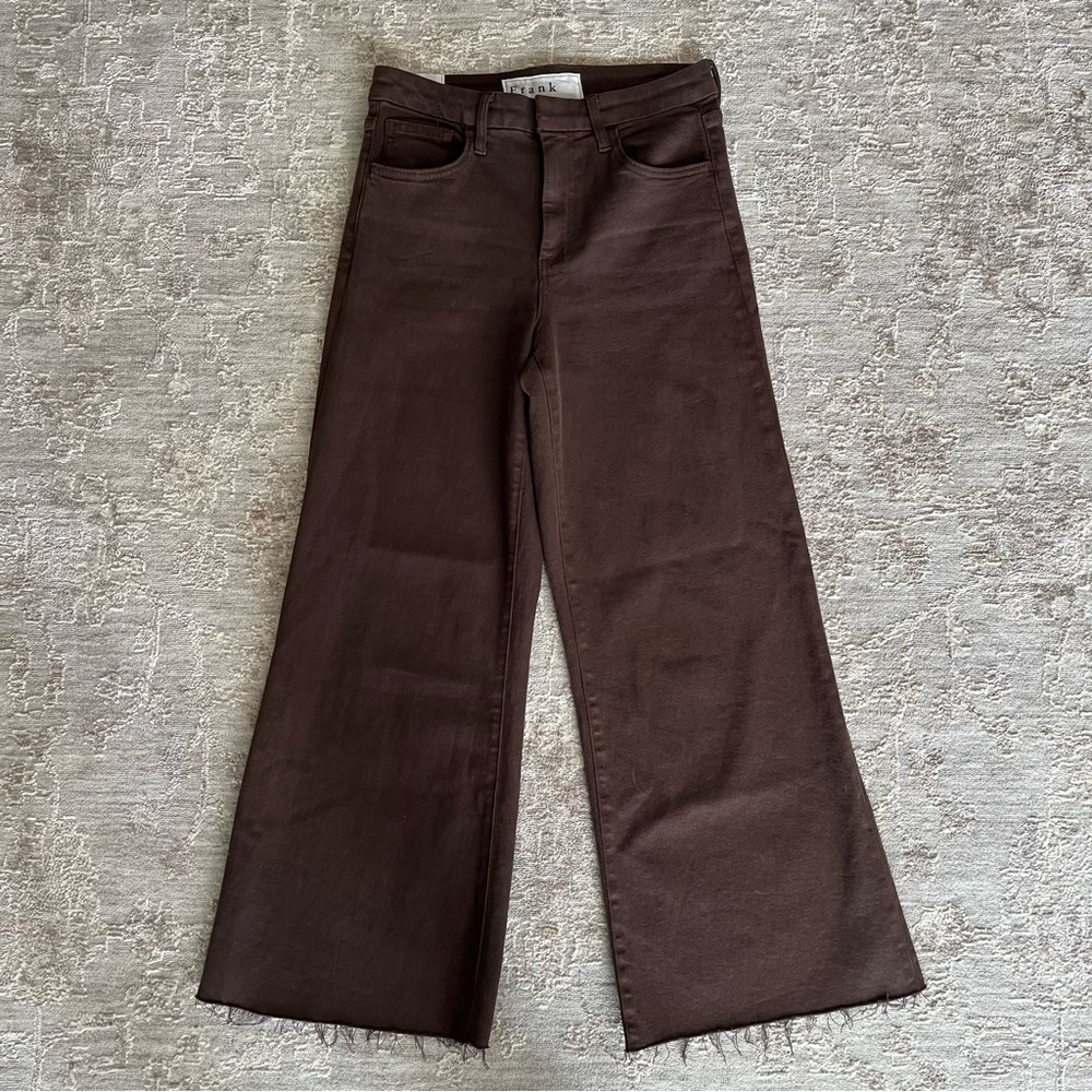 Frank & Eileen Wide-Leg Pants in Dark Brown